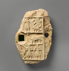 Plaque en relief avec une scène de banquet, c.2600-2500 av. J.-C.