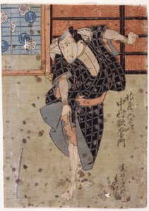 Nakamura Utaemon III en tant que son mari Jizo no Goheiji, de la pièce Hanafubuki Utanonadokoro - Sunbaisai Hokuei