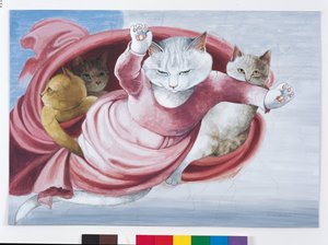 Illustration de Cats Galore! A Compendium of Cultured Cats (pub. 2015) - Susan Herbert