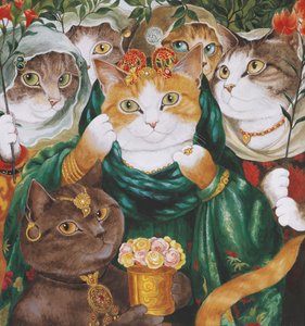 Illustration de Cats Galore! A Compendium of Cultured Cats (pub. 2015) - Susan Herbert