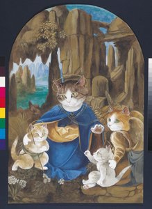Illustration de Cats Galore! A Compendium of Cultured Cats - Susan Herbert