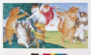 Illustration de Cats Galore! A Compendium of Cultured Cats (pub. 2015)