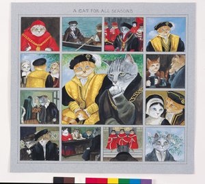Illustration de Cats Galore! A Compendium of Cultured Cats (pub. 2015)