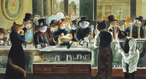 Illustration de Cats Galore! A Compendium of Cultured Cats (pub. 2015) - Susan Herbert