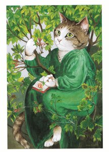Illustration de Pre-Raphaelite Cats (pub. 1999)