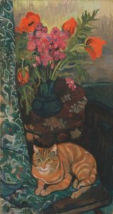 Bouquet et chat - Suzanne Valadon