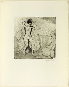 Catherine prépare le bain et Louise, nue, se coiffe