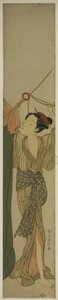 Accrocher une moustiquaire - Suzuki Harunobu