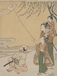 Vol de cerf-volant, vers 1766 - Suzuki Harunobu