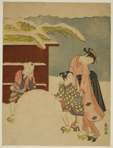 Faire une énorme boule de neige - Suzuki Harunobu
