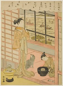 Voiles de retour à Shinagawa, de la série "Huit vues à la mode d