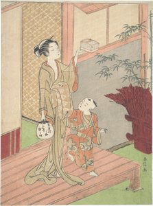 Les Sauterelles en cage - Suzuki Harunobu