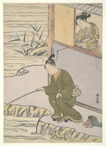 Chatouiller le pêcheur - Suzuki Harunobu