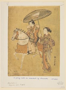 Jeune noble à cheval