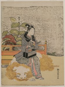 Jeunesse représentant Monju, Dieu de la Sagesse sur un lion, vers 1767 - Suzuki Harunobu