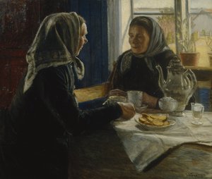 Deux femmes buvant du café - Sven Jorgensen
