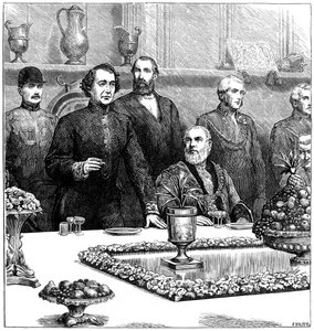Lord Beaconsfield à un banquet au Guildhall