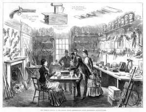 Le musée criminel au bureau des condamnés, Département de la police métropolitaine, Londres, 1883 - Swain