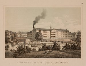 Filature de coton, Stromsbro, Suède, vers 1840