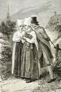 Personnes en vêtements typiques