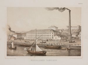 Rosenlunds Fabriker, Rosenlunds, Stockholm, Suède, vers 1840