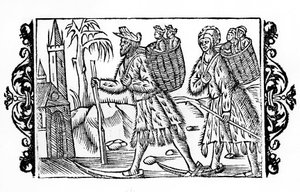 Deux Finlandais sur ski - dans "De Gentibus Septrionalibus" de l
