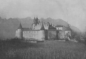 Aigle, Le Château (photo n/b)