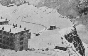 Rochers de Naye, Vaud en hiver, Altitude 2044 mètres (photo n/b)