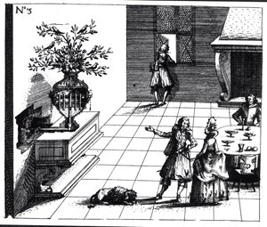 Arbre musical chantant des oiseaux, publié vers 1670 - Swiss School