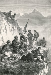 Étudiants en botanique dans les montagnes - Swiss School