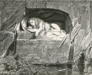 Monument à Lucerne aux Gardes Suisses tombés en défendant la famille royale de France, 10 août 1792