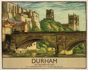 Affiche des chemins de fer britanniques faisant la publicité de Durham - Sydney Lee