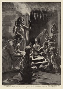 Arménie après les massacres, filles Yoruk broyant du Bulgoor près de Devrishia - Sydney Prior Hall
