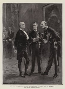 À la réception du président, discutant une question importante - Sydney Prior Hall