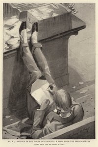M. A J Balfour à la Chambre des communes, vue depuis la galerie de presse - Sydney Prior Hall