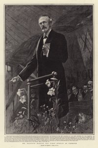 M. Balfour prononçant son premier discours en tant que Premier ministre - Sydney Prior Hall