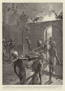 La peste à Bombay, les hindous disposant de leurs morts aux ghats de crémation - Sydney Prior Hall