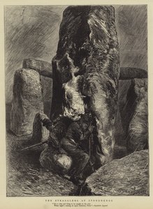 Les traînards à Stonehenge