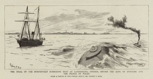 Le procès du sous-marin Nordenfelt à Landskrona, Suède, devant le roi du Danemark et le prince de Galles - Sydney Prior Hall