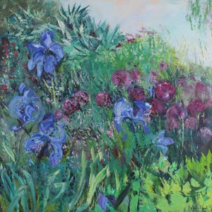 Iris avec Allium