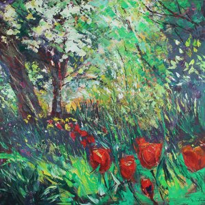 Tulipes et bois