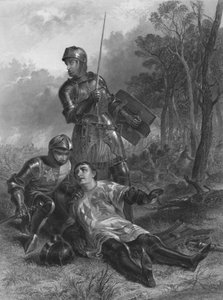 La mort du comte de Warwick, roi Henri VI, c1870 - T. Brown