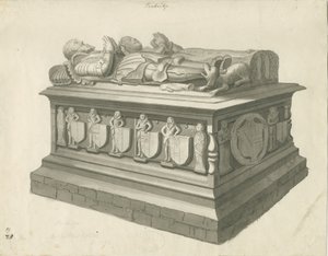 Église de Penkridge - Tombe de [Sir Edward Littleton] : dessin sépia, nd [fin XVIIIe siècle]