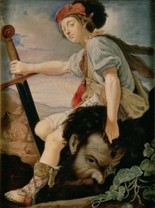 David avec la tête de Goliath - T. Flatman