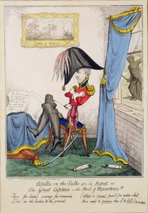 Achille boudeur après sa retraite ou, Le grand capitaine sur le tabouret de la repentance, publié par G. Humphrey, 7 mai 1827