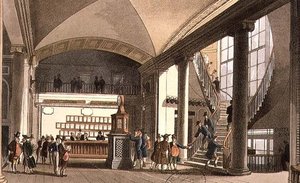 La salle du marché aux enchères - T. and Pugin A.C. Rowlandson