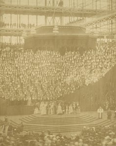 La reine Victoria présidant la réouverture du Crystal Palace reconstruit à Sydenham - T. R. Williams