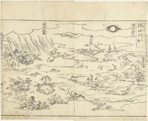Huit vues sur la rivière Sumida (Ehon kojidan) - Tachibana Morikuni