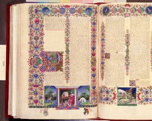 Épître de Saint Paul aux Romains, illustration double-folio de la 