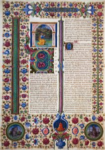 Incipit du Livre du Prophète Osée, du Volume II de la Bible de Borso d